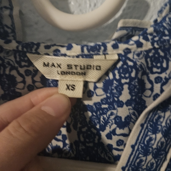 Max Studio Blue Floral Maxi Dress - Picture 3 of 5